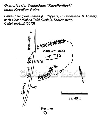 Lageplan Kapellenfleck - gezeichnet von D. Sch�nemann